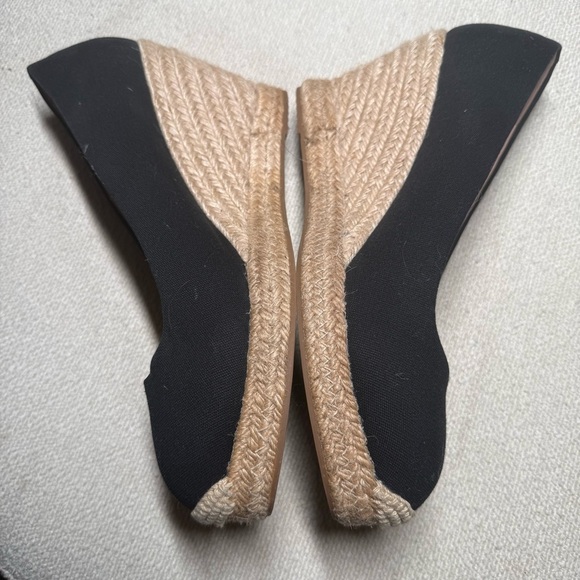 J. Crew Black and Tan Wedge Espadrilles - Picture 5 of 7